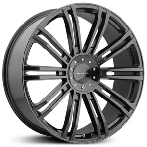22x9.5 KMC 677 D2 Gloss Black HPO