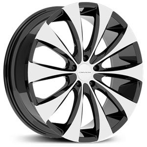 22X9.5 KMC 679 Fader Gloss Black w/ Diamond Face RWD