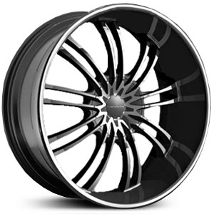 26x9.5 KMC 682 Gloss Black w/ Machined Face HPO