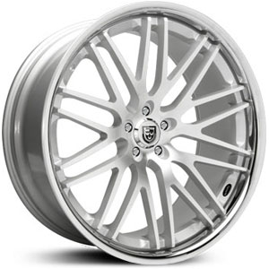 22x9 Lexani CVX-44 Silver w/ Chrome Lip MID