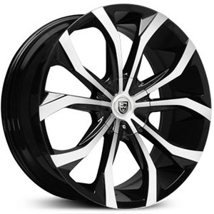 24x10 Lexani Lust Black and Machined RWD