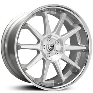 18x8 Lexani R-10 Silver w/ Chrome Lip MID