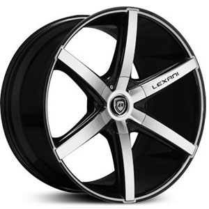 24x10 Lexani R-6 Black and Machined RWD