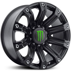 Monster Energy 534B Satin Black w/ Green M Cap
