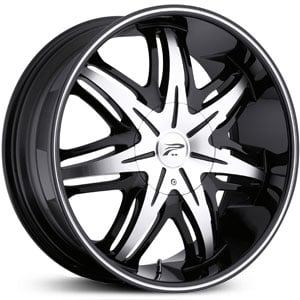 20x9 Platinum Cloak 413/414 Gloss Black w/ Machined Accents RWD