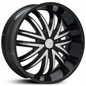 22x8.5 Starr Aeron 407 Machined Black HPO