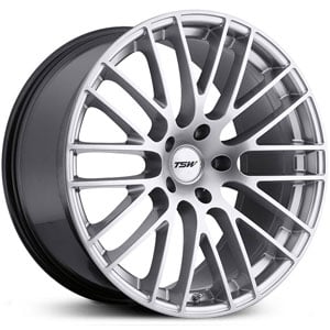 17x8 TSW Max Silver Machined Face MID