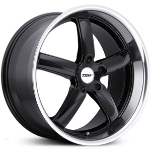 20x8.5 TSW Stowe Gloss Black w/ Mirror Cut Lip MID