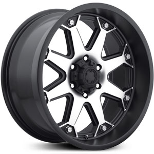20x12 Ultra Bolt 198 Semi Gloss Black w/ Machined Face REV