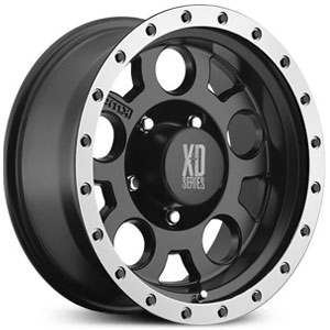18x9 XD Series 125 Matte Black w/ Machined Bead Ring MID