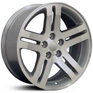 18x7.5 Dodge 03 Charger Replica Silver Machined Face MID