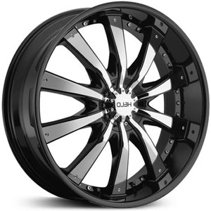 28x10 Helo 875 Gloss Black w/ Chrome Accents HPO