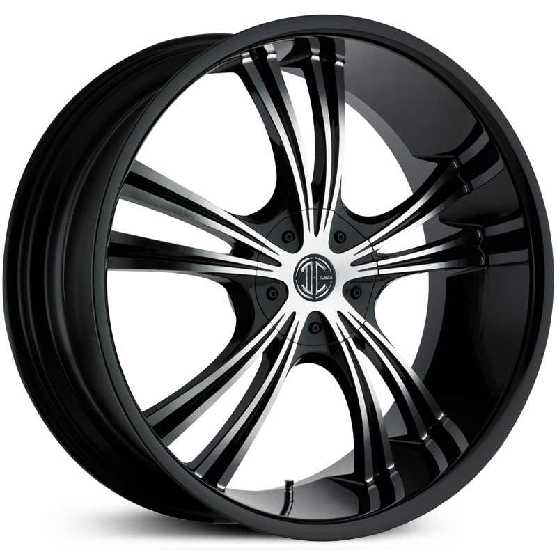 20x10.0 2CRAVE N02 Glossy Black / Machined Face / Glossy Black Lip MID