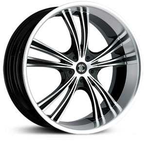 20x8.5 2CRAVE N02 Glossy Black / Machined Face / Machined Lip RWD