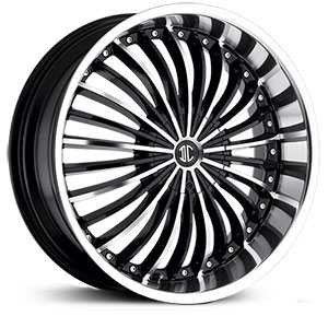 22x8.5 2CRAVE N13 Glossy Black / Machined Face / Machined Lip HPO