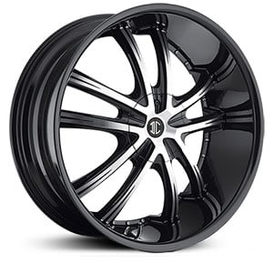 20x9.5 2Crave N21 Glossy Black/Machined Face MID