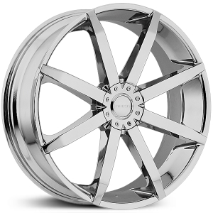 22x8.5 Akuza 843 Zenith Chrome HPO Wheels and Rims