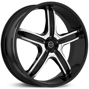 26x9.5 Akuza 844 Lever Gloss Black Machined HPO