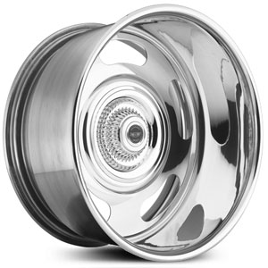 17x9 American Racing Hot Rod C327 Rally Chrome Center Polished Barrel RWD