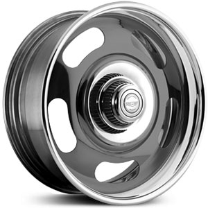 18x11 American Racing Hot Rod 327 Rally Gray Center With Polished Barrel MID