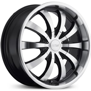 20x8.5 Cruiser Alloy Spartan 914MB Mirror Machined Face & Lip w/ Gloss Black Accents HPO