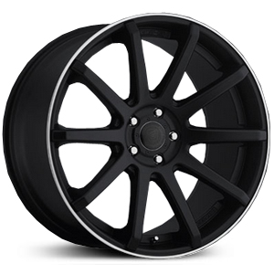 20x8.5 Dropstar 643B Satin Black w/ Mirror Machined Lip HPO