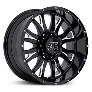 18x9 Eagle Alloy 511 Gloss Black with Milled accents and Clearcoated REV