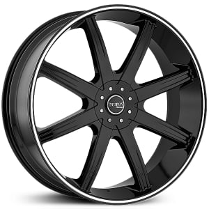 22x9.5 Incubus 840 Empire Gloss Black Machined RWD