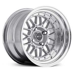15x9 MSR 228 Polished with Silver center RWD