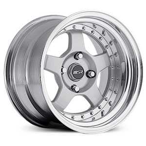 15x9 MSR 229 Polished with Silver center RWD