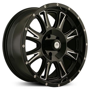 17x9 Mayhem Hammer 8050 Black Machined REV