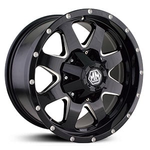 18x9 Mayhem Tank 8040 Black Machined MID