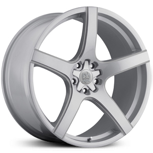 18x8 Motiv Maranello 410S Gloss Silver w/ CNC Milled Accents MID