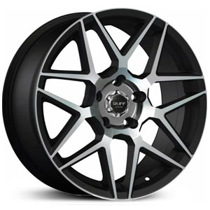 20x8.5 Ruff Racing R351 Flat Black w/ Machined Face HPO