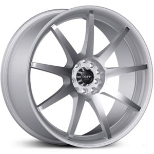 17x7.5 Ruff Racing R353 Hyper Silver w/ Machined Face HPO