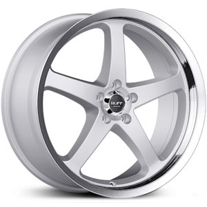 18x8 Ruff Racing R357 Hyper Silver w/ Machined Lip HPO