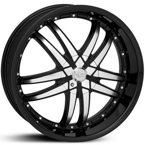 22x7.5 Starr Bubba 665 Black Machined HPO