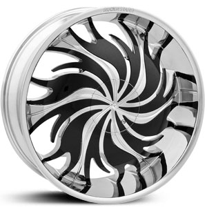 32x10 RockStarr Bush 565 Chrome w/ Black Inserts RWD