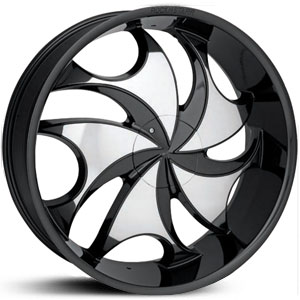 24x9 RockStarr Legs 561 Black w/ Chrome Inserts MID