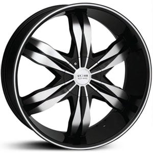 24x9 Starr Rebel 560 Black and Machined RWD