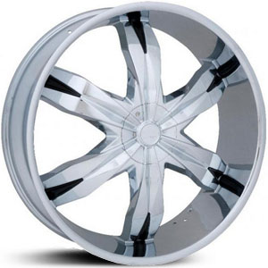 26x9 Starr Rebel 560 Chrome w/ Black Inserts MID