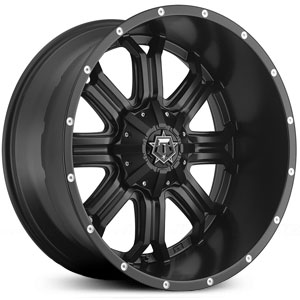 22x12 TIS 535B Satin Black w/ CNC Milled Lip Accents REV