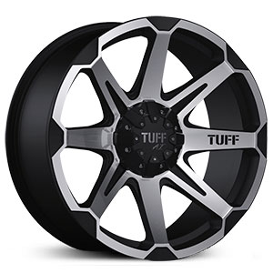 20X9 TUFF T05 Flat Black w/ Machined Face REV