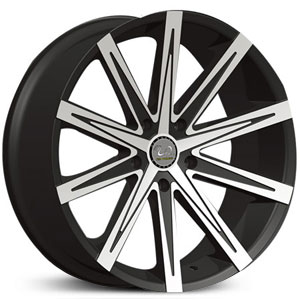 22x9.0 U2 023A Black and Machined Face RWD