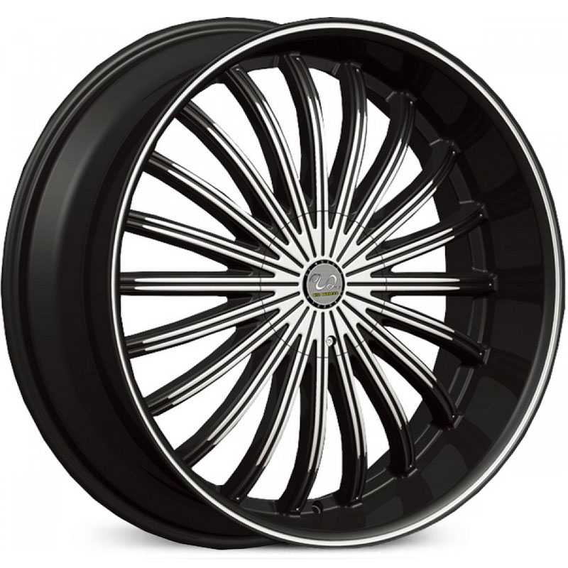 24x9.5 U2 029 Black and Machined Face MID