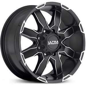 18x9 Ultra Phantom 225U Satin Black w/ Machined Spoke Accents RWD