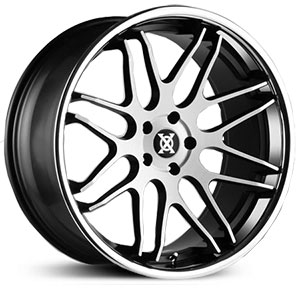 22x9 XO Wheels Berlin Matte Black w/ Brushed Face & SS Lip  HPO