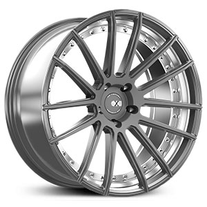 20x9 XO Wheels Monaco Gunmetal W/Machined Under Cut & Chrome Rivets MID