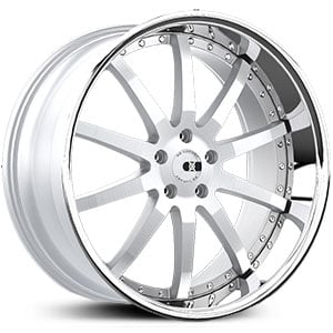 20x8.5 XO Wheels Rio Matte Silver w/ Brushed Face & SS Lip  MID