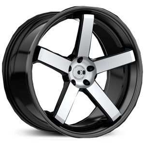 20x10 XO Wheels Rome Matte Black w/ Brushed Face & Matte Black Lip HPO